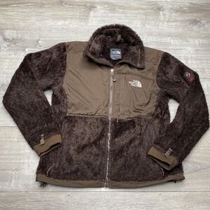 The North Face Summit Series Jacket Womens Small Brown Fleece Softshell Zip
